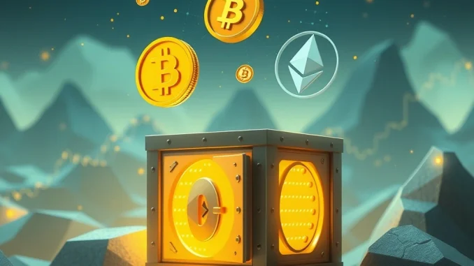 Explosive growth in crypto treasury companies with Bitcoin and Ethereum symbols