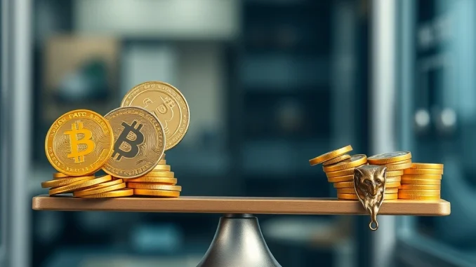 Crypto Treasury Fees: Unveiling the Alarming Erosion of Investor Value A visual metaphor of **crypto treasury fees** draining digital assets, illustrating the erosion of investor value over time.