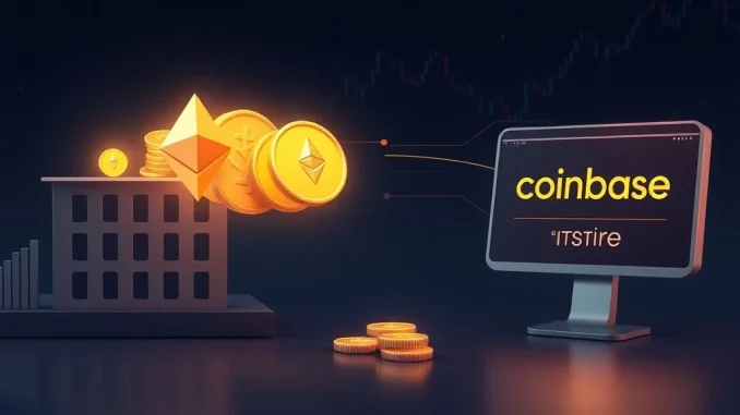 Visualizing a significant Cumberland ETH deposit to Coinbase, signaling potential shifts in the Ethereum market.