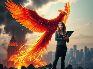 Dasha Ozden's innovative passive income platform emerging from a debt crisis, symbolizing financial empowerment through fintech innovation.