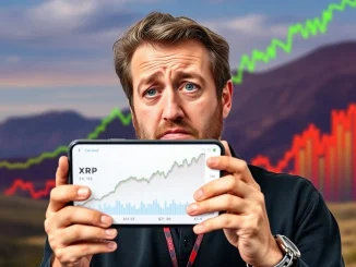 Dave Portnoy looking regretful after selling XRP, as the cryptocurrency experiences a significant price surge.