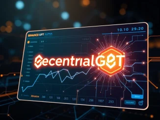 Visualizing DecentralGPT's integration with Binance Alpha, highlighting its role as a key AI crypto project listing.