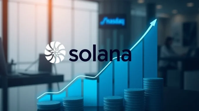 DeFi Development's Strategic Solana SOL Acquisition: Boosting Crypto Holdings to 1.8 Million DeFi Development's strategic Solana SOL investment, represented by a digital chart and the DFDV logo, signifying increased crypto holdings.