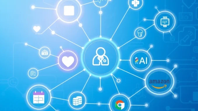 Digital Health Tech Ecosystem empowering patient data control with AI and tech giants