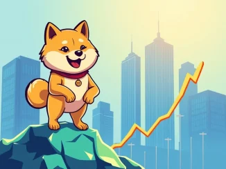 Dogecoin price chart showing an upward trend, fueled by institutional buying, representing the potential for a DOGE rally.