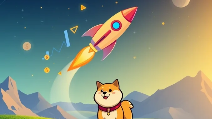 A chart illustrating Dogecoin's phenomenal historical gains, symbolizing the volatile yet rewarding nature of crypto investment.