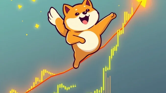 Dogecoin Price chart showing an ascending triangle pattern, signaling a potential breakout and an Altcoin Surge.