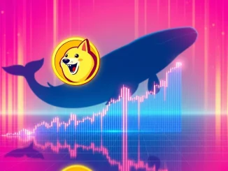 A digital chart showing Dogecoin (DOGE) price breaking through resistance, signifying a potential rally driven by strong support.