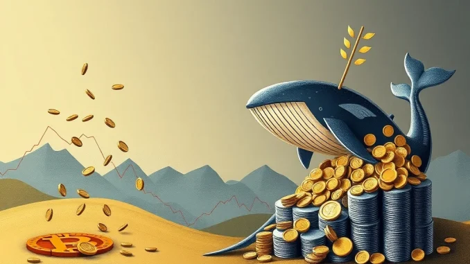 A chart showing a Dogecoin price dip with an upward arrow indicating potential recovery, reflecting current Dogecoin news and market sentiment.