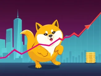 Dogecoin's price chart showing a retest of a key support level, indicating potential for continued bullish momentum after recent institutional investment.