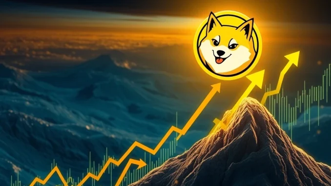 A chart showing a potential Dogecoin surge after a bullish pattern, highlighting the $0.27 neckline.