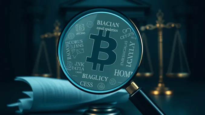 Unprecedented: DOJ's Dire Investigation into Dragonfly Capital's Tornado Cash Investment Rocks Crypto World A magnifying glass over digital assets and legal documents, symbolizing the DOJ's investigation into Dragonfly Capital's Tornado Cash investment.