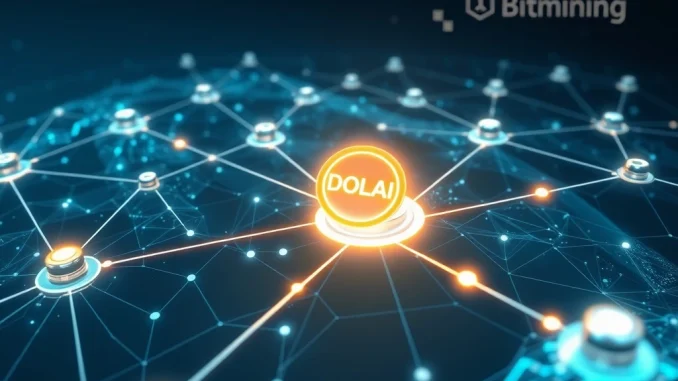 DOLAI Stablecoin Unveils Revolutionary Solana AI Integration DOLAI stablecoin bridging AI agents and financial institutions on Solana blockchain.