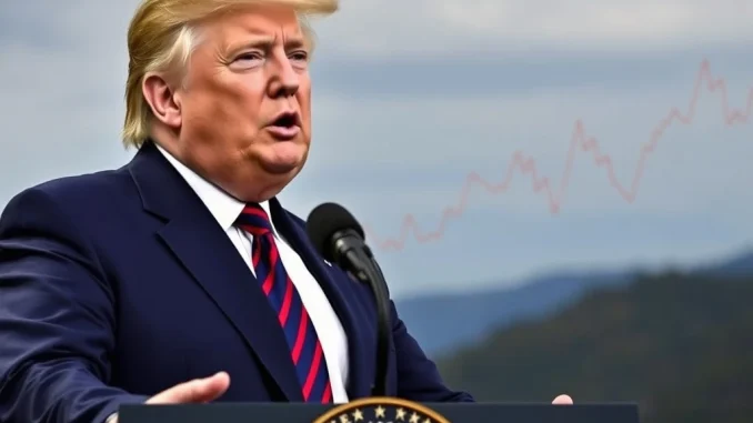 Donald Trump advocating for a Fed rate cut, highlighting the potential impact on US interest rates and the economy.