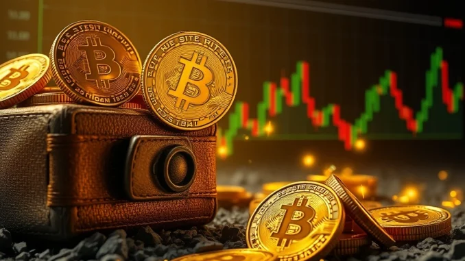 Visualizing the significant **dormant Bitcoin** transfer, illustrating its profound impact on the crypto market.