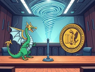 Dragonfly Capital prepares for a crucial legal battle against the DOJ regarding its Tornado Cash investment, symbolizing the fight for crypto regulation clarity.
