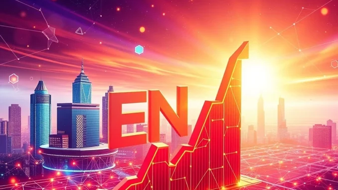 Visualizing the remarkable ENA price surge, highlighting the impact of institutional crypto adoption and regulatory clarity.