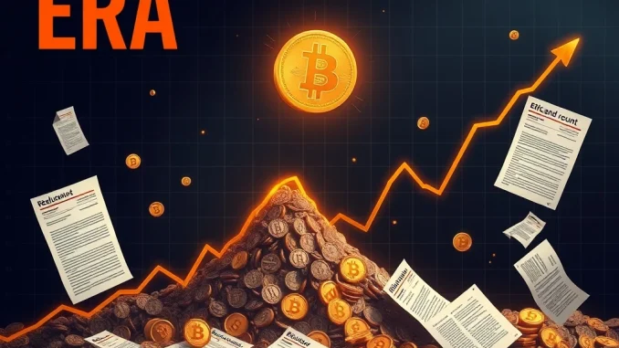 ERA cryptocurrency graph crashing amid regulatory crackdown and project delays