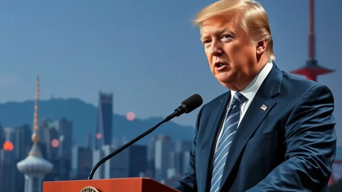 Eric Trump speaking about cryptocurrency promotion during his upcoming Japan visit, highlighting digital asset adoption.