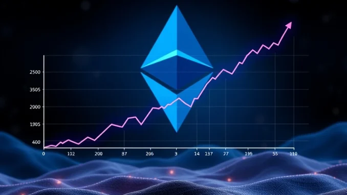 A chart illustrating the ETH/BTC ratio breaking its 365-day average, signaling a potential bullish Ethereum price prediction.
