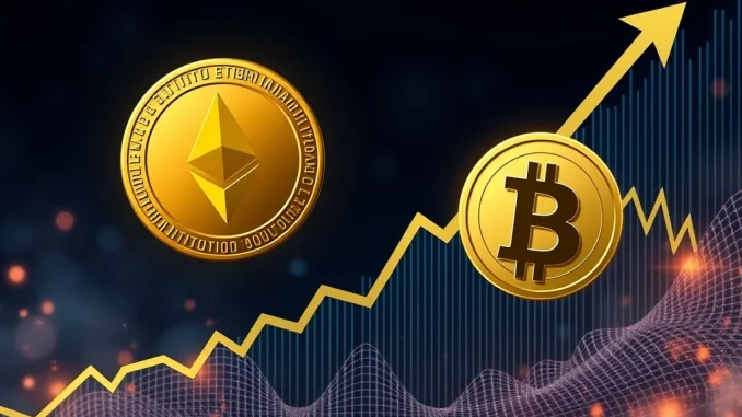 Chart showing Ethereum's strong ETH BTC ratio performance, indicating potential 30% gains driven by institutional adoption.