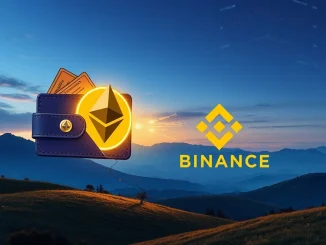 Illustration of a large ETH deposit moving from a whale wallet, representing Longling Capital's significant Ethereum transfers to Binance.