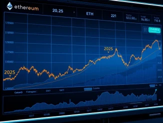 A chart illustrating the explosive surge in ETH futures trading volume on Binance, marking a new record for 2025.