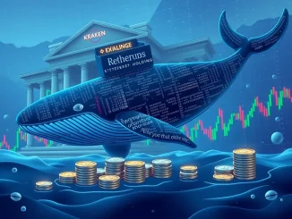 A crypto whale's substantial ETH withdrawal from Kraken, symbolizing a long-term holding strategy and impacting Ethereum market sentiment.