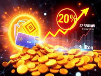 A visual representation of Ethena ENA tokens being transferred to exchanges, symbolizing the recent 150M crypto transfer and its positive market impact.