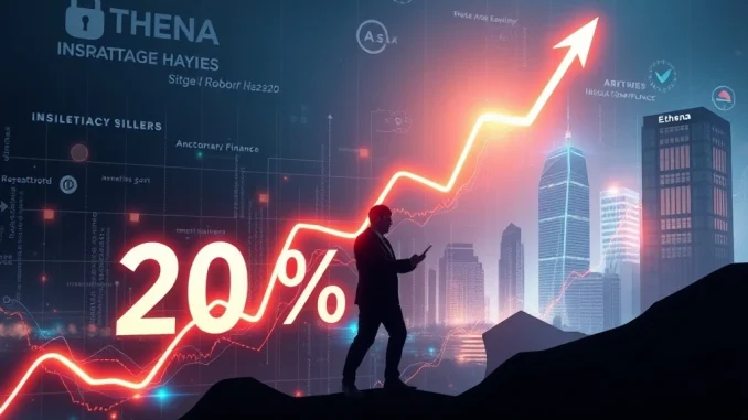 Ethena's Monumental 20% Surge: Hayes' ENA Purchase & Anchorage Digital Deal Reshape Stablecoin Landscape Ethena (ENA) price chart showing a significant upward surge, reflecting its 20% jump driven by strategic partnerships and major investments.