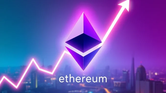 Chart showing Ether price reaching $4800, symbolizing the strong recovery of Ethereum ETH in the crypto market.