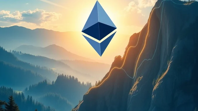 Ethereum's price chart mirroring its 2017 breakout, suggesting a potential massive ETH price surge fueled by institutional adoption.