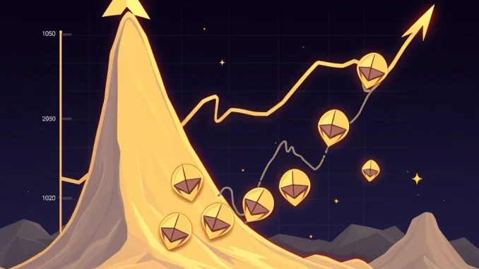 Graph showing Aave rates surge due to massive Ethereum withdrawals, impacting DeFi liquidity.