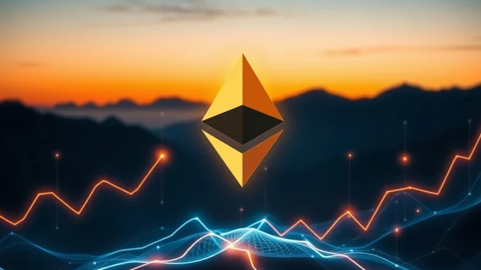 A visual representation of Ethereum active addresses surging, depicting network growth and a strong price increase.