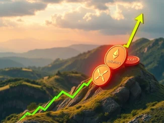 Charts visualizing the incredible altcoin surge, depicting strong performance of Ethereum, Solana, and XRP as capital shifts.