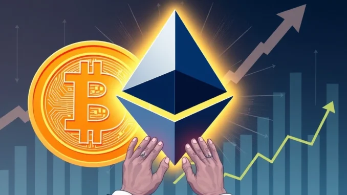 A visual representation of institutional Ethereum demand, with Bit Digital's ETH acquisition highlighting a crypto portfolio shift.