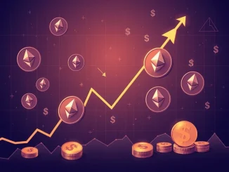 A visual representation of Bit Digital's stock surging as its Ethereum expansion strategy gains momentum, reflecting positive Ethereum news.