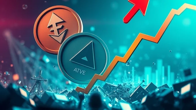 A chart showing Ethereum borrowing rates dramatically increasing, symbolizing the current threat to DeFi stability.