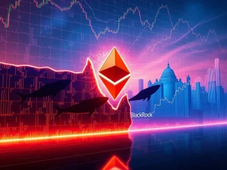 An Ethereum price chart showing a strong upward trend towards $3,800, symbolizing ETH's breakout potential driven by whale accumulation.