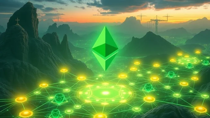 Ethereum blockchain powering DeFi with energy-efficient proof-of-stake technology