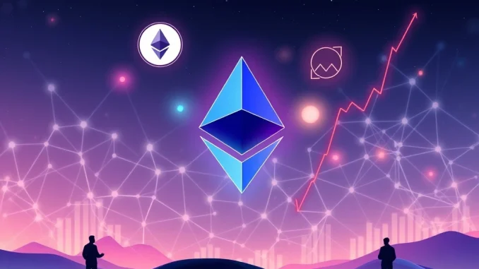 A visual representation of the Ethereum ecosystem's growth, highlighting the Ethereum Foundation's focus on DeFi and blockchain privacy amidst ETH price surges.