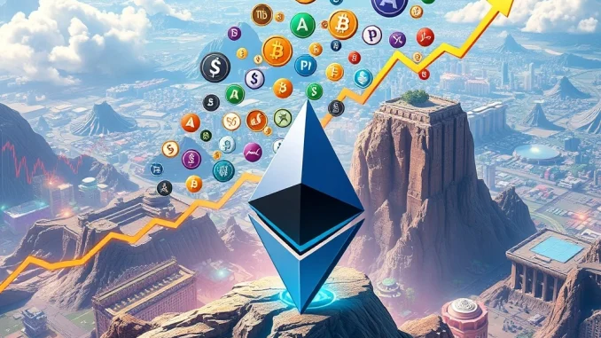 Chart depicting a massive altcoin surge driven by Ethereum ETF inflows, highlighting MAGACOIN and HYPER crypto gains.