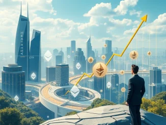 A visual representation of the significant growth and institutional interest in Ethereum ETFs, highlighted by the ETHA surge in digital finance.
