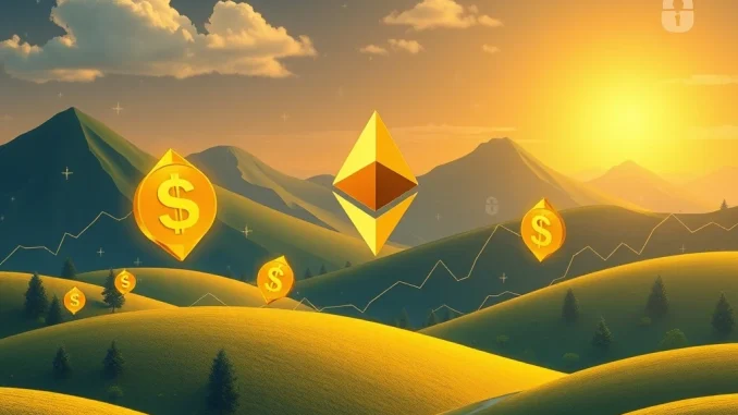 Charts showing significant ETH inflows into Ethereum ETFs, representing growing institutional adoption in the crypto market.