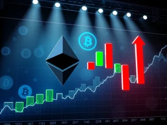 A chart depicting a substantial $533.9 million inflow into Ethereum ETFs, contrasting with outflows from Bitcoin ETFs, illustrating a major shift in institutional crypto investment.