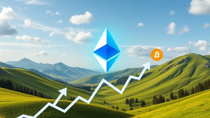 Financial charts illustrating the dramatic increase in Ethereum ETF inflows, indicating a powerful ETH market surge.