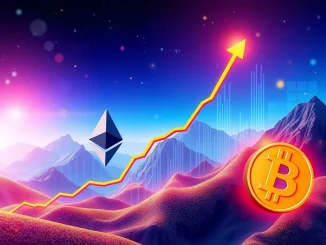 Charts showing Ethereum ETFs soaring past Bitcoin, symbolizing institutional confidence and Dencun upgrade impact.