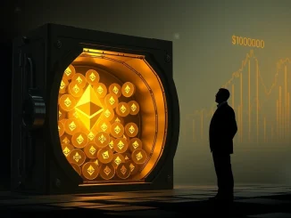 Visualizing Ethereum's potential surge to $10k by 2025, driven by institutional adoption and treasury companies.