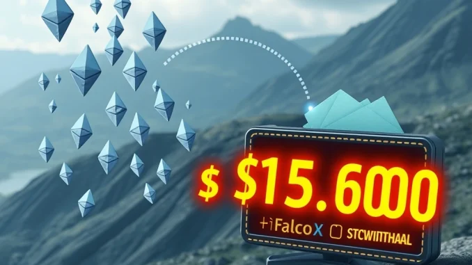 Ethereum Wallets: Significant $125M ETH Withdrawal Unveiled from FalconX Illustrates a secure **ETH withdrawal** of $125M from FalconX into Bitmine-linked wallets, highlighting a major Ethereum transaction.