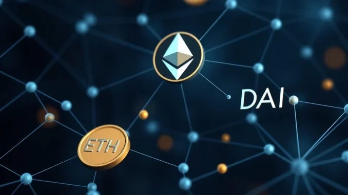 Visualizing Ethereum Foundation's significant ETH sales impacting the DAI stablecoin market.